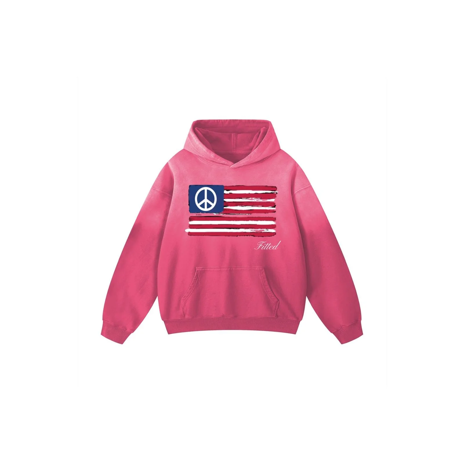 God Bless Fitted Hoodie (Pink)