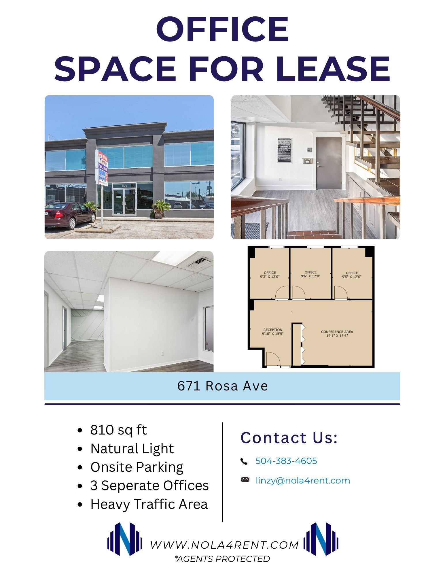 🏢Office Space Available🏢

671 Rosa Ave
Metairie, LA 70005
810 Sq Ft

Learn More and Schedule a Tour today!
www.nola4rent.com
(504) 383-4605

 #metry #commercialneworleans #commercialrealestate #businessmove #newofficespace #MetairieOfficeSpace #Off
