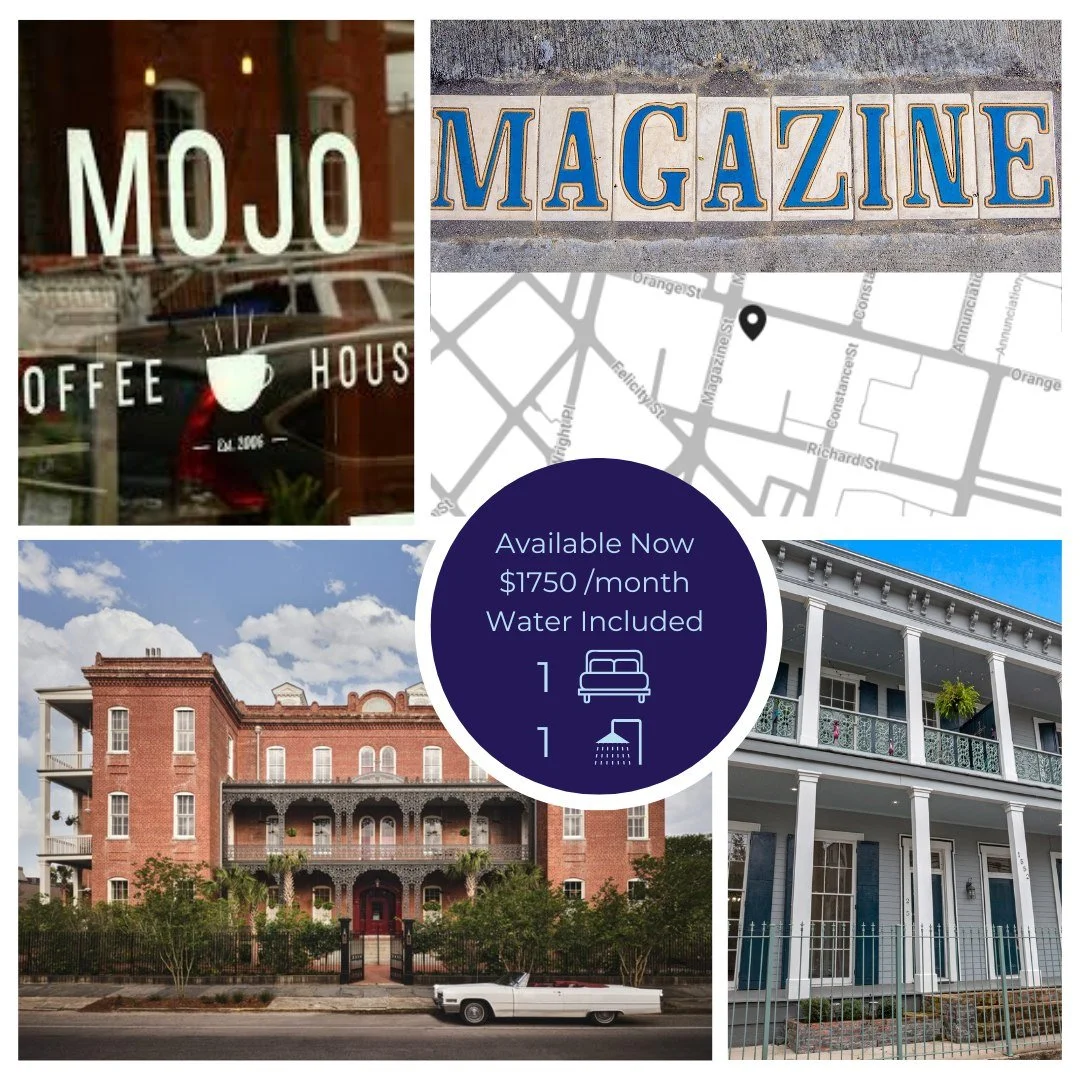 Great location just in time for summer ☀

1552 Magazine Street
1 Bed/ 1 Bath
855 Sq. Ft.

 #lowergardendistrict #YourNextHome #SummerMoveIn #neworleansrealestate #lovewhereyoulive❤️ #CityCharm #uptownnola #nolarentals🏠🏢🏠 #NewOrleansRentals #NOLAli