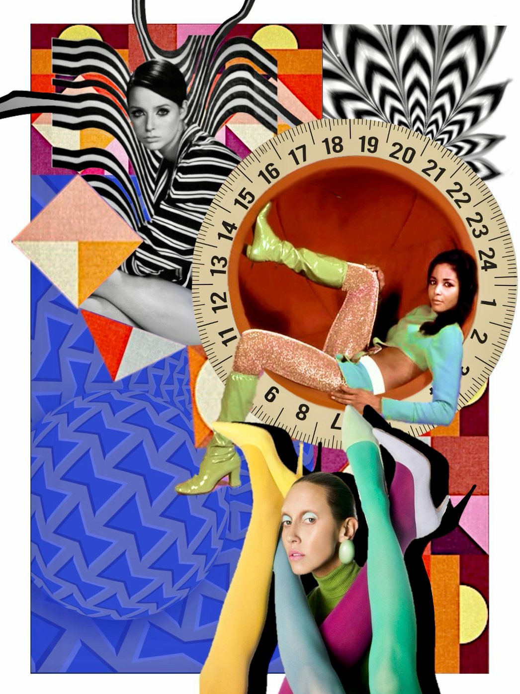 Swinging Sixties: 6" x 4" Procreate and Photoshop 2024