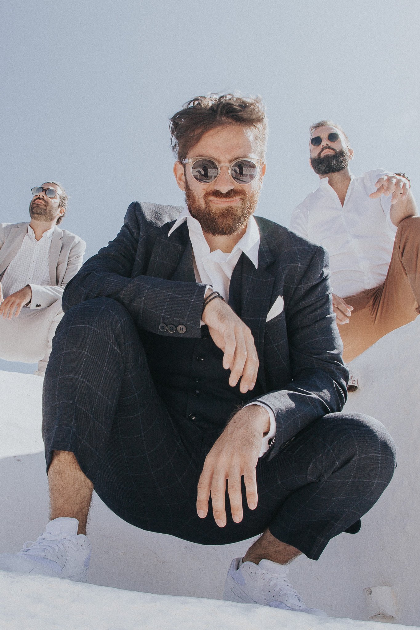 Groom with groomsmen, Santorini, documentary - Alexandros Aidonis