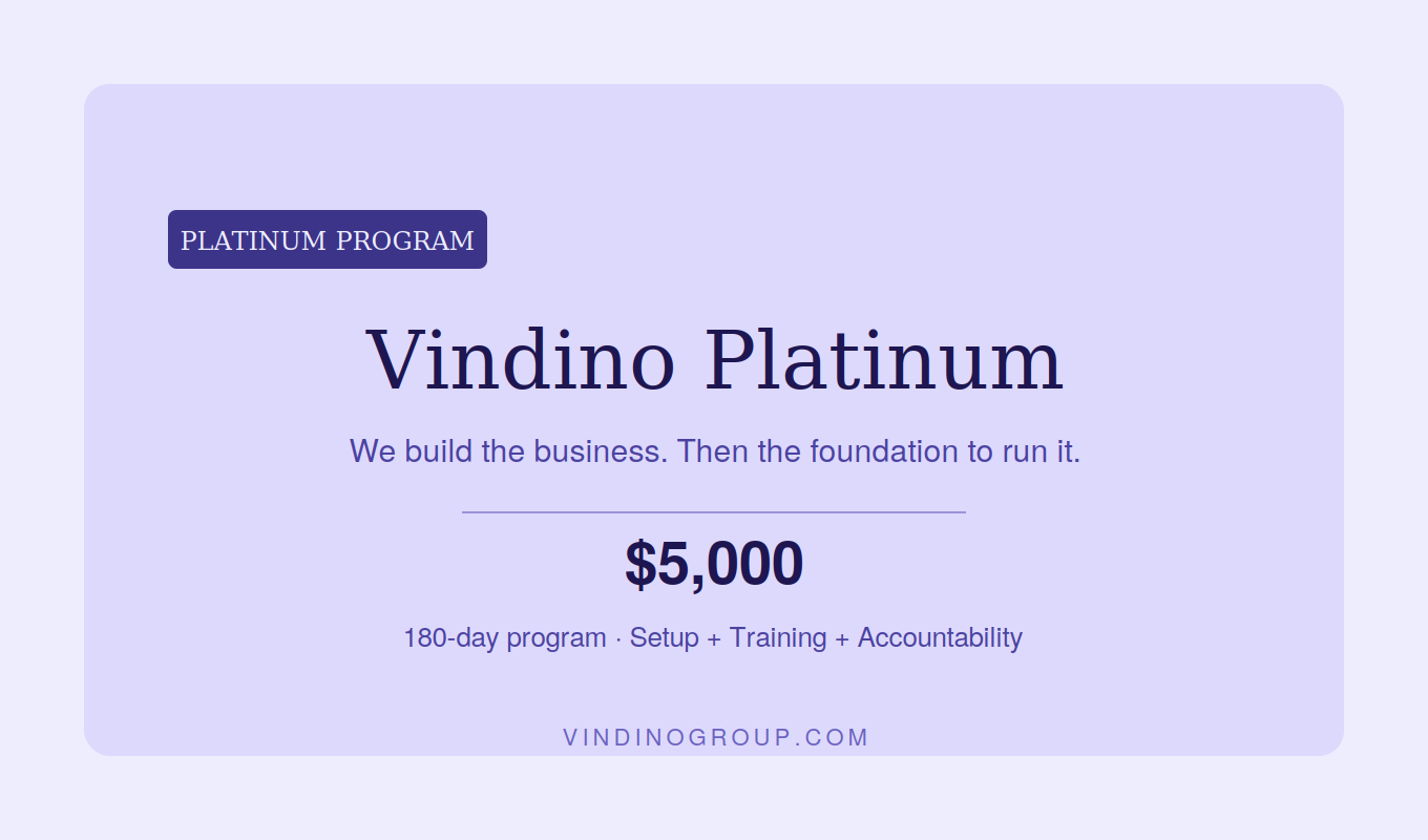 Vindino Platinum Program