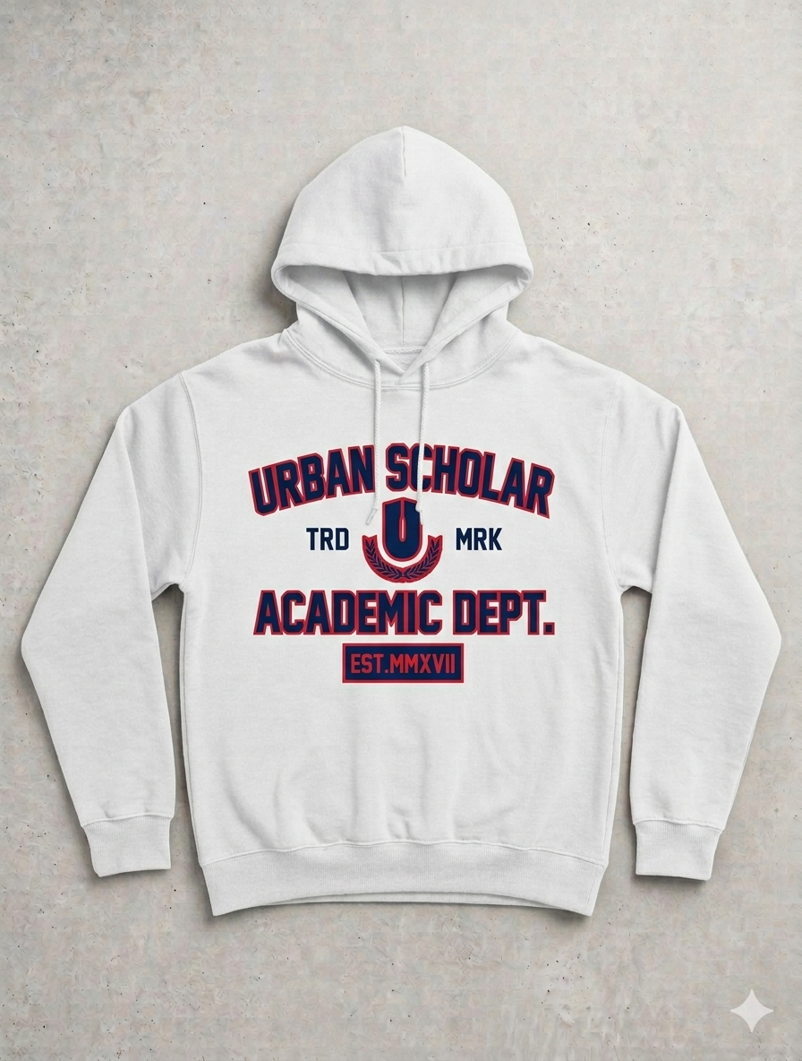 White Academic Premium Hoodie