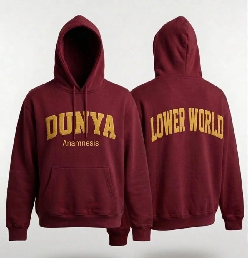 Burgundy Anamnesis Collection Luxury Hoodie