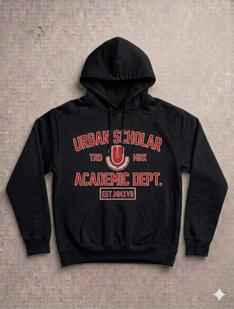 Black Academic Premium Hoodie