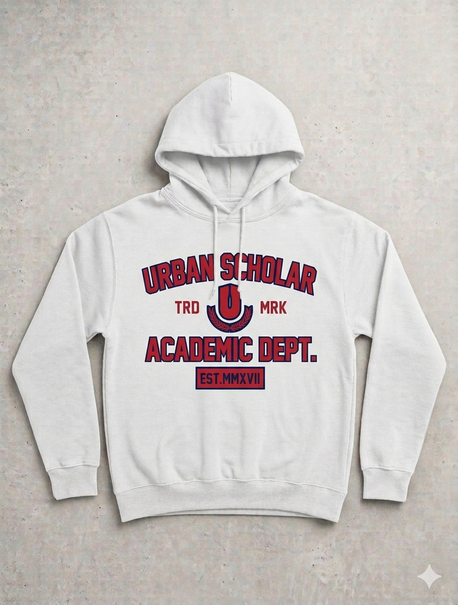 White Academic Premium Hoodie
