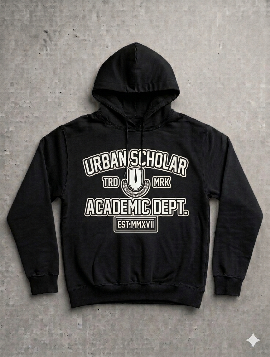 Black Academic Premium Hoodie