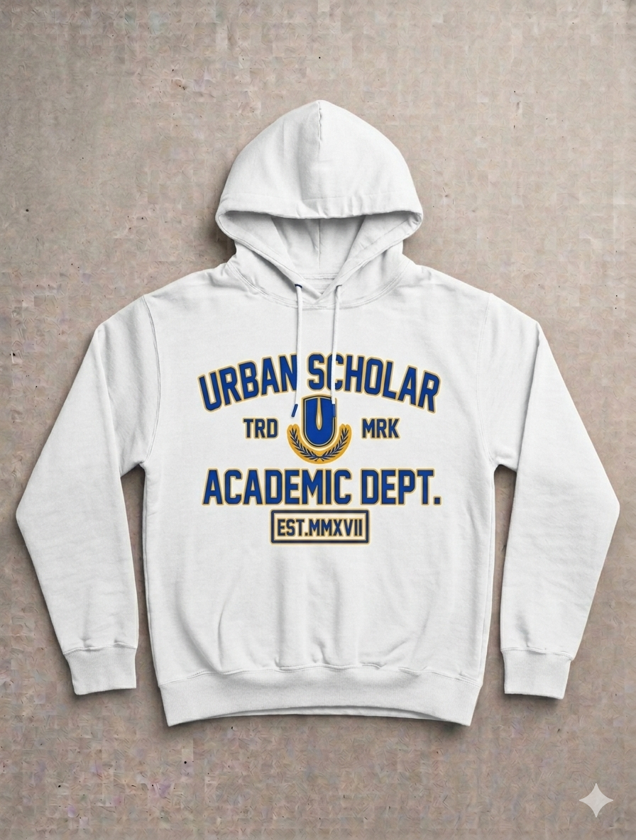 White Academic Premium Hoodie