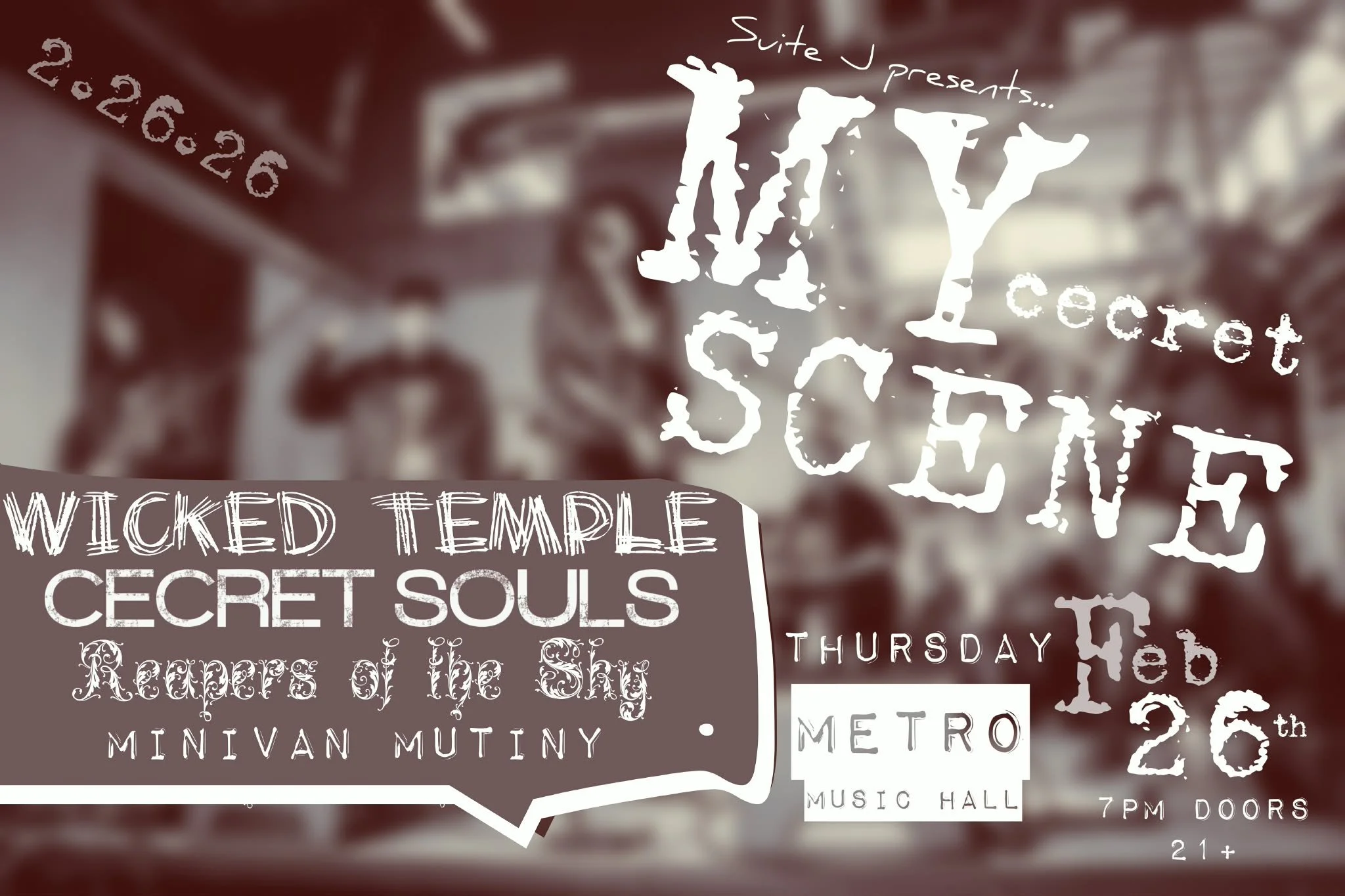 Suite J Presents My Cecret Scene: A Local Rock Showcase
