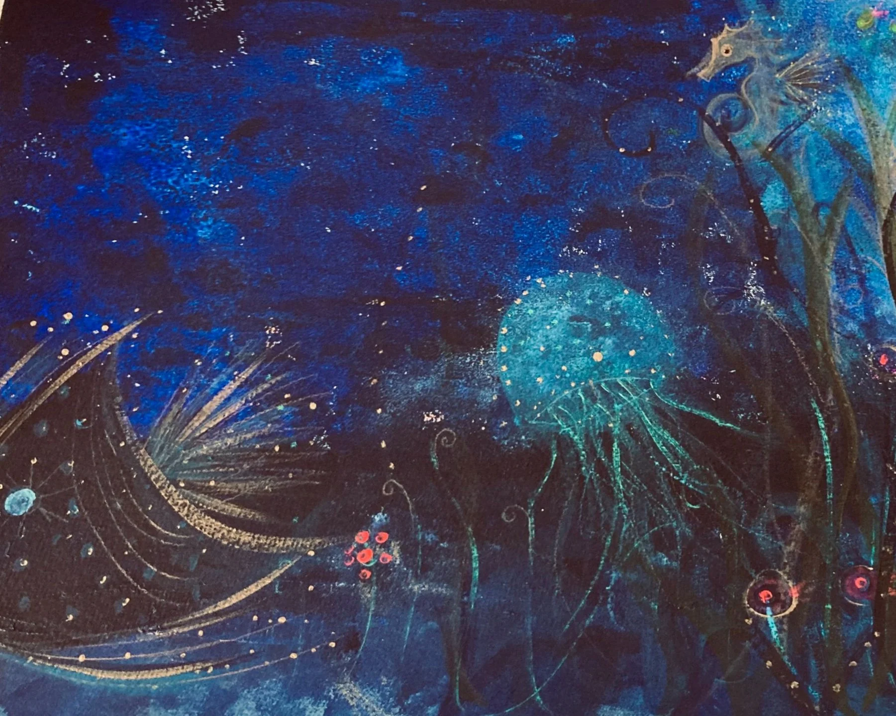 Acryl und Gemischte Technik - Unterwasser Welt
