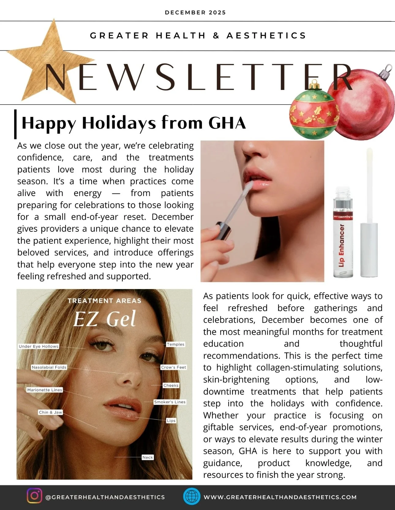 Our December newsletter is live ✨ From holiday-ready treatments to elevated self-care and curated travel essentials, we&rsquo;re closing out the year with intention, education, and glow. Swipe through for seasonal highlights and festive favorites &md