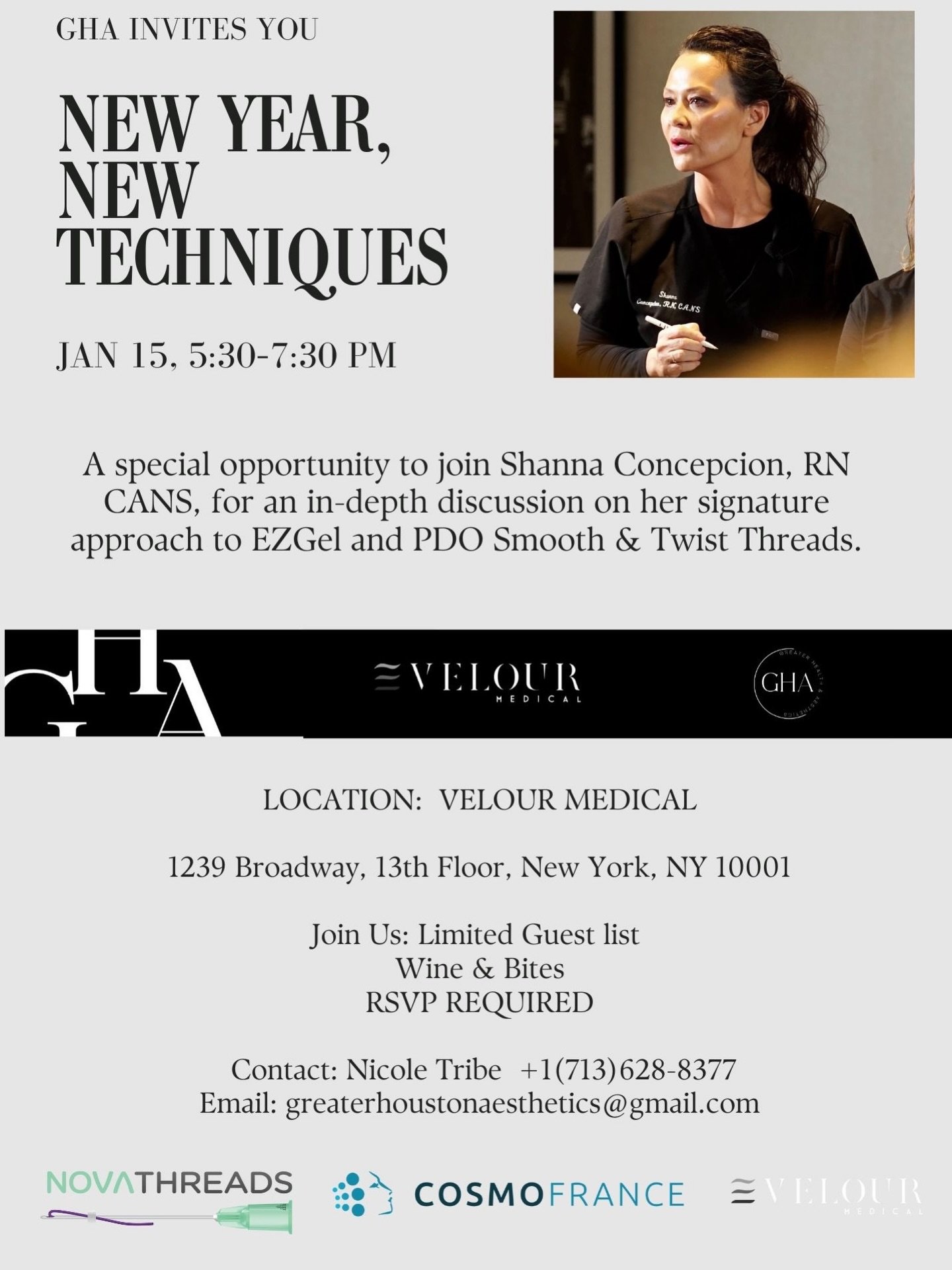 Dear NYC 🗽
GHA is hosting our first-ever NYC event and we&rsquo;re so excited to finally bring the vibe to you ✨
New year, new techniques, wine, bites, and community.
📍 Jan 15 | Velour Medical
Limited spots &mdash; RSVP required 🤍 DM or Email Me! 