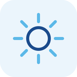 Icon of the sun with rays