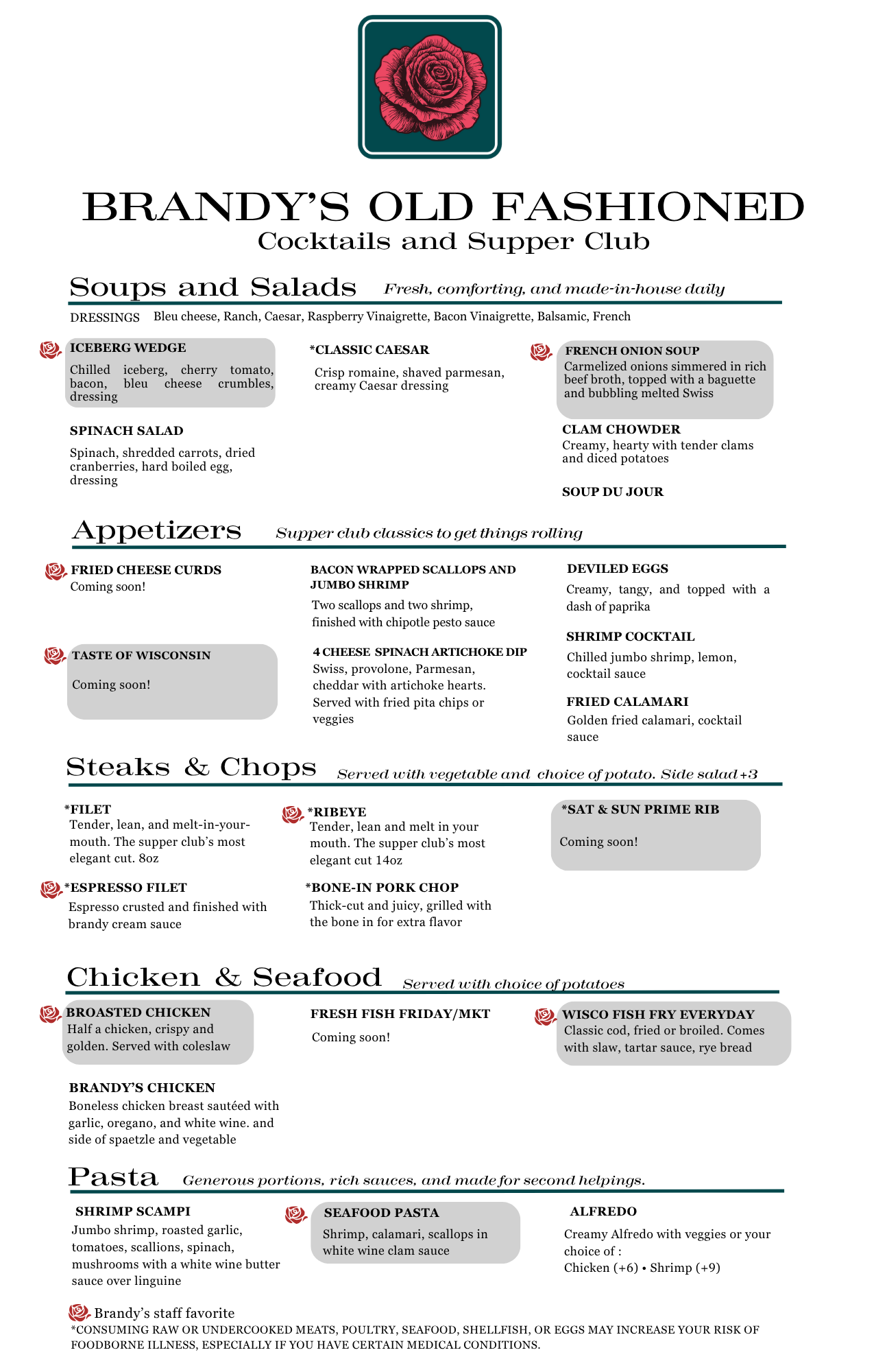 Brandis Decatur Menu Dinner Menu | Discover Delicious Dinners – Reserve Today — Brandy's Old ...