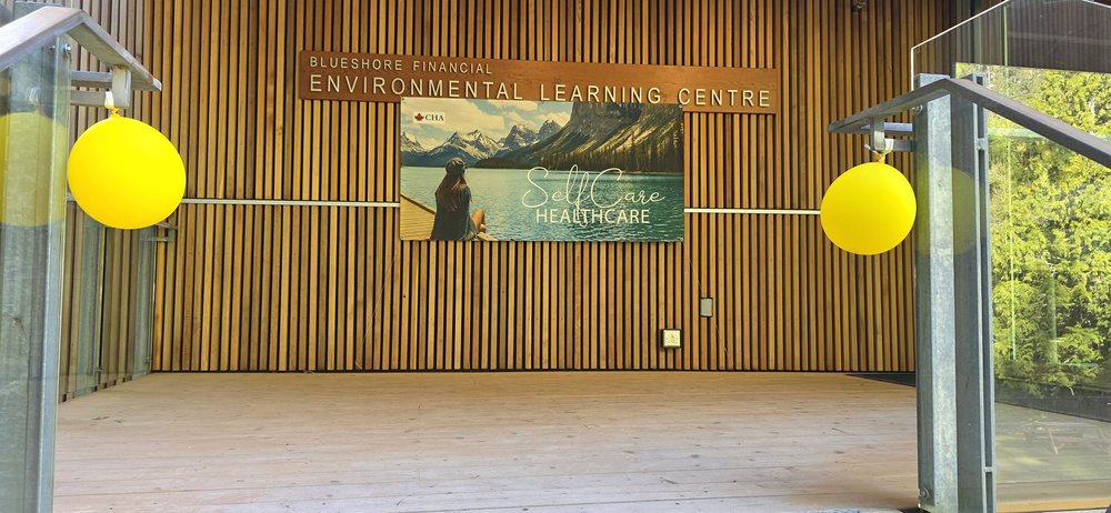 The Cheakamus Centre gathering hall prepared to welcome attendees