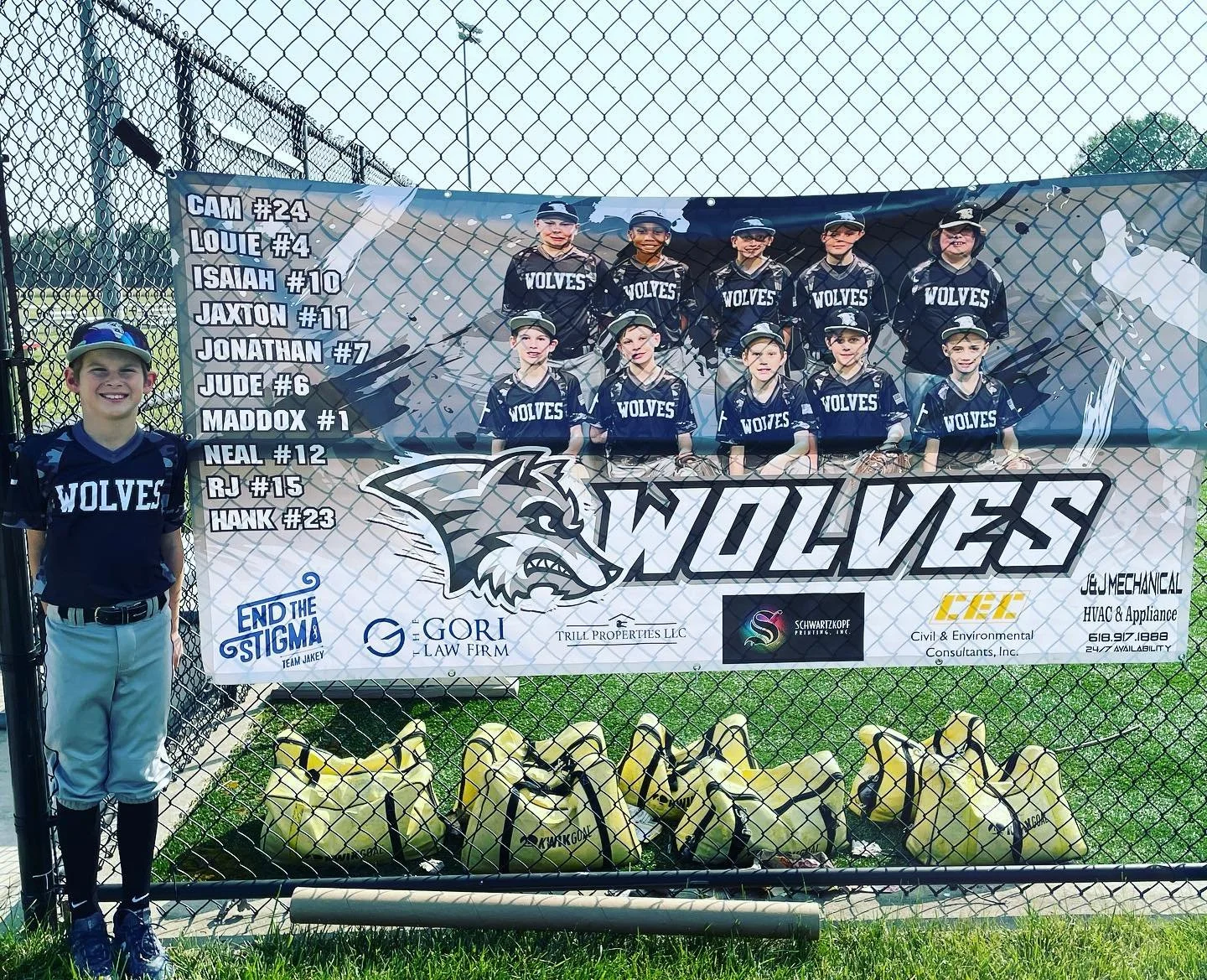 Ending the stigma one baseball team at a time! Thrilled to be a sponsor of Louie&rsquo;s baseball team, the Timberwolves! Spreading awareness at a young age is so important and we&rsquo;re happy to be doing our part. 
.
#endthestigma #teamjakey #timb