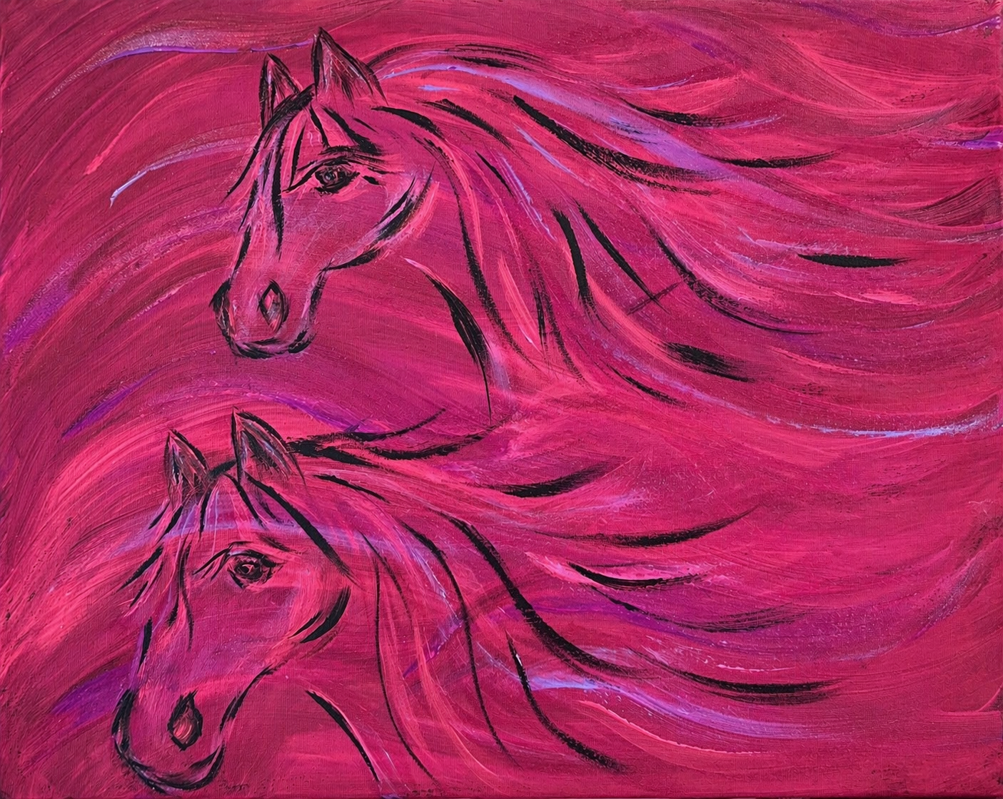 Manes in Motion (20” x 16”) Original