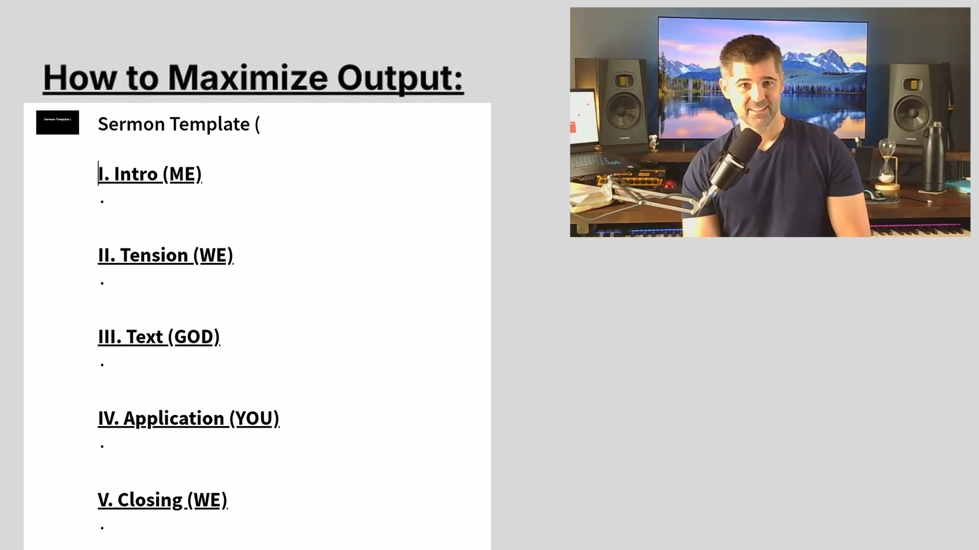How to Output Music like a Pastor Outputs Sermons
