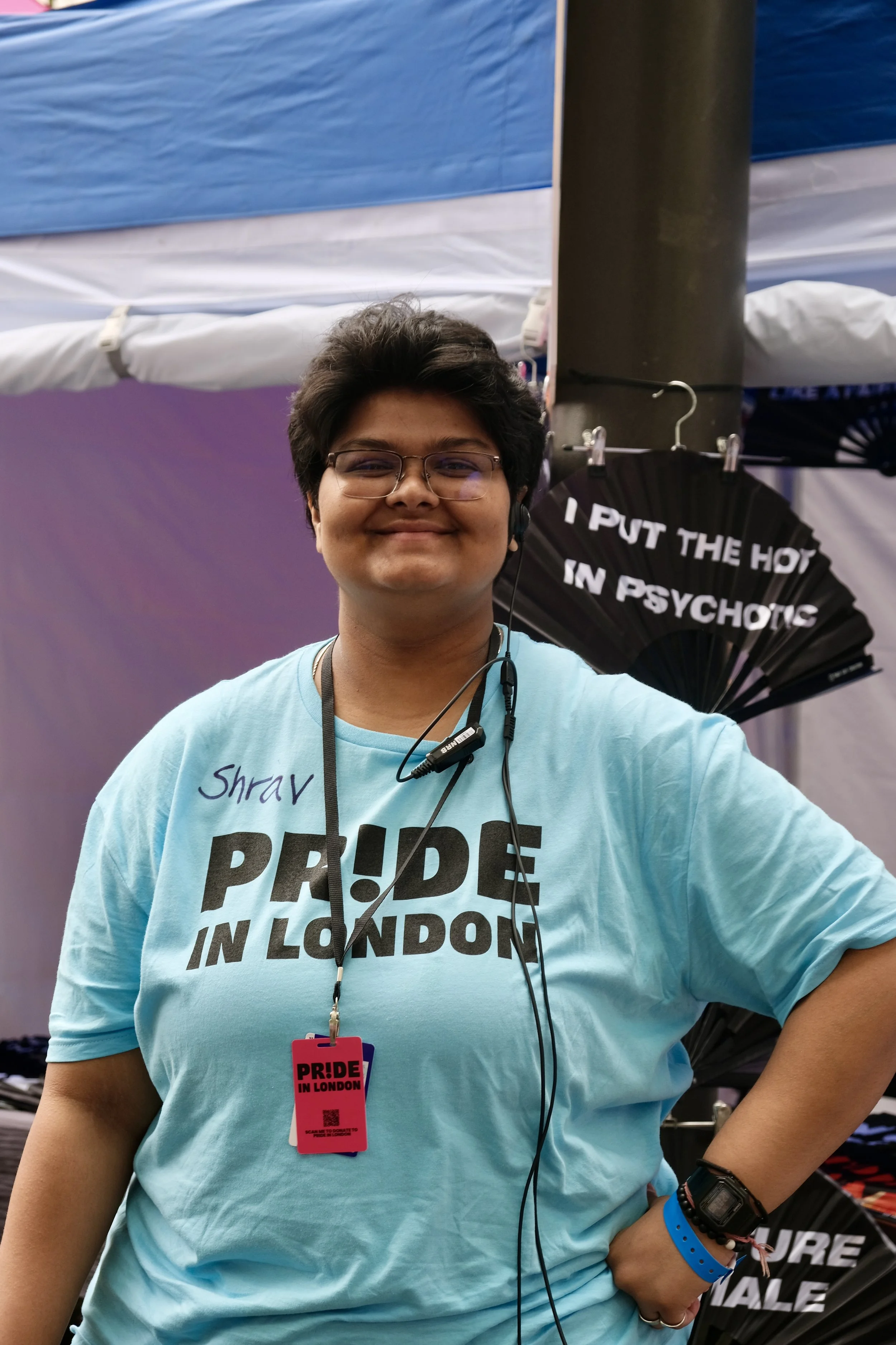 A volunteer Pride in London steward