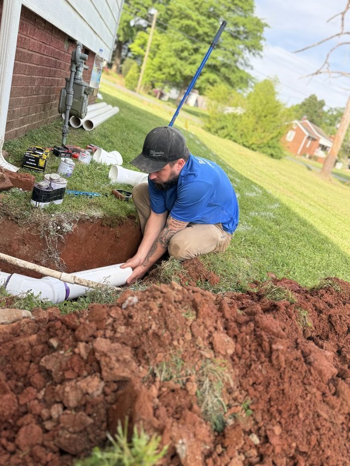 Baker Plumbing Sewer Line Install in Charlotte NC 