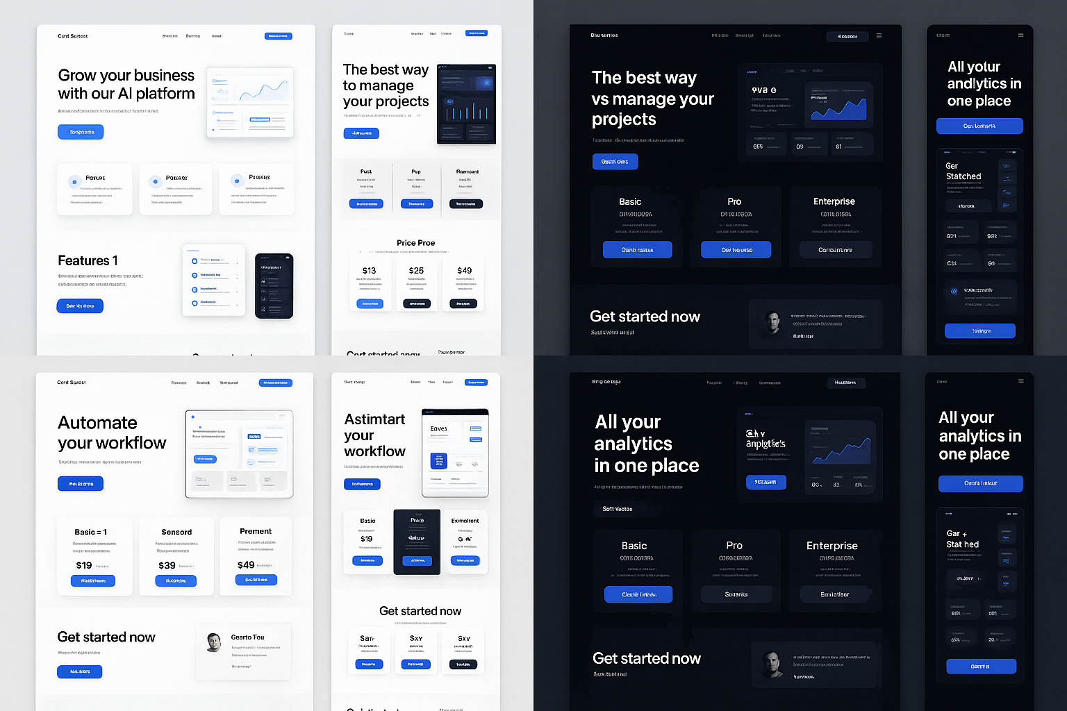 SaaS Landing Page Concepts Showcase.png