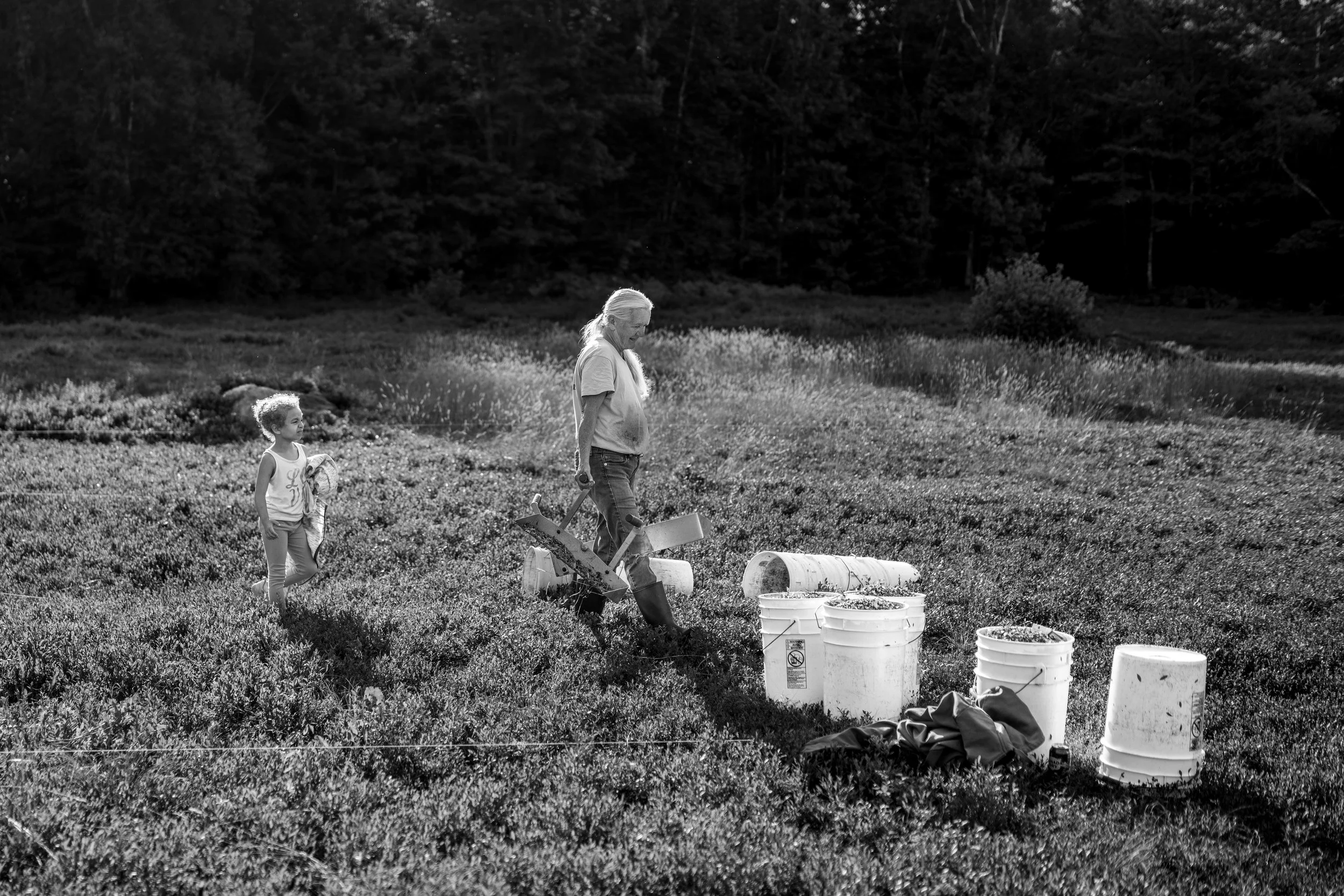 Spending time with Grammy in the field
