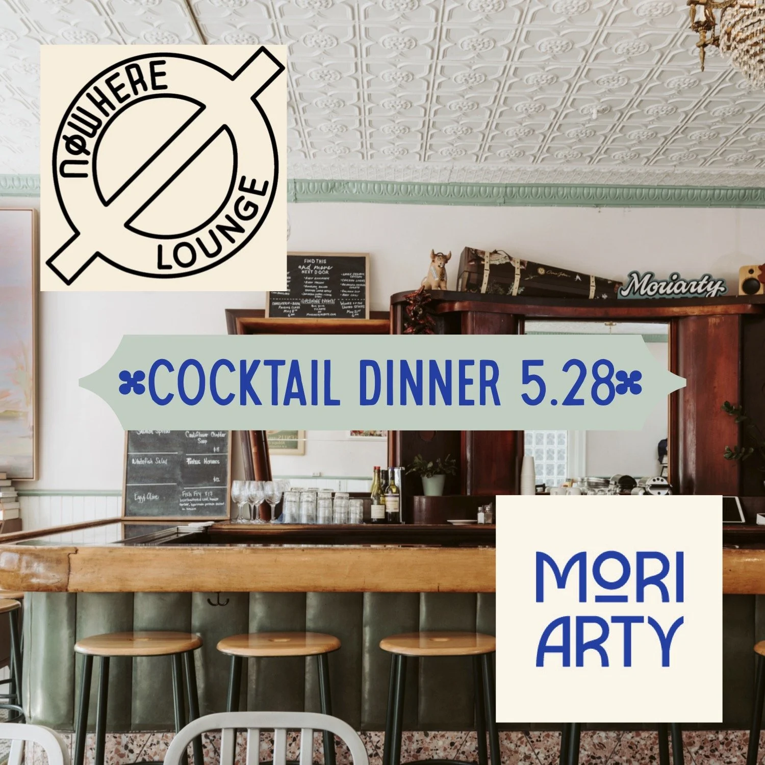 SOLD OUT - Nowhere Lounge x Moriarty Cocktail Pairing Dinner night two