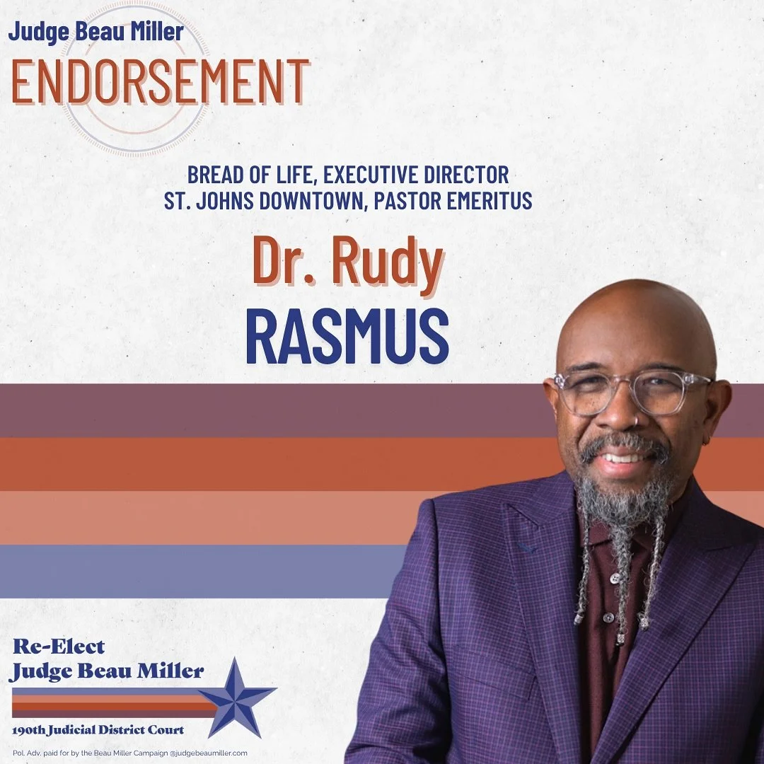 Everyone&rsquo;s with Beau!

Thrilled to have the endorsement of Dr. Rudy Rasmus!
&bull;
&bull;
&bull;
&bull;
&bull;
#judgebeaumiller #harriscounty #houston #judge #endorsement #civiljudge #democrat #votebeaumiller #experiencecounts #integritymatters