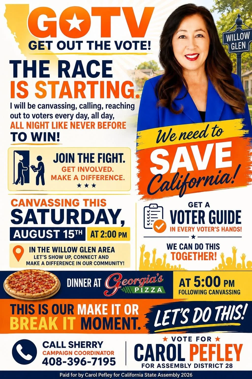 Canvassing Willow Glen &amp; Dinner at Giorgio’s