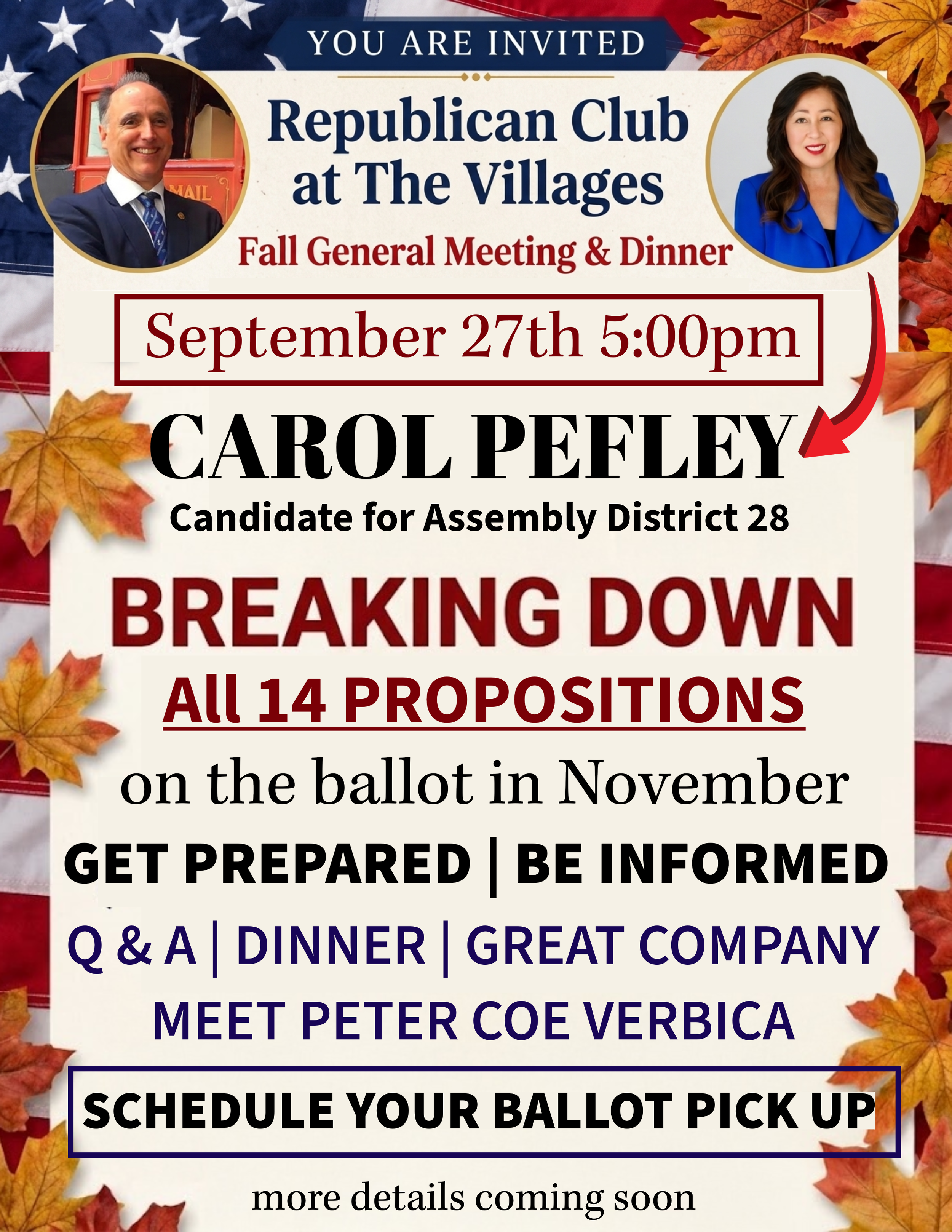 Republican Club at The Villages: Fall General Meeting &amp; Dinner