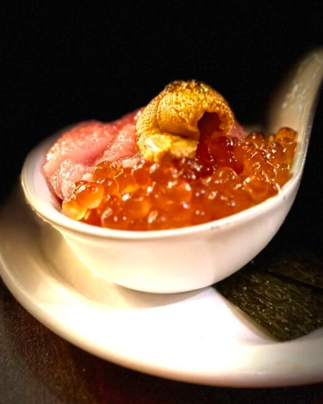 Restaurant Feature: Denver&rsquo;s Highland neighborhood just got a hidden gem, Origami Den @origamiden, tucked beneath Sushi Hai. Picture cocktails under a ceiling of 1,000 origami cranes, uni butter popcorn, and toro with gold leaf. It&rsquo;s play