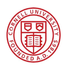 Cornell University logo featuring a shield with books and three eyes, with text around the shield reading 'Cornell University Founded A.D. 1865'.