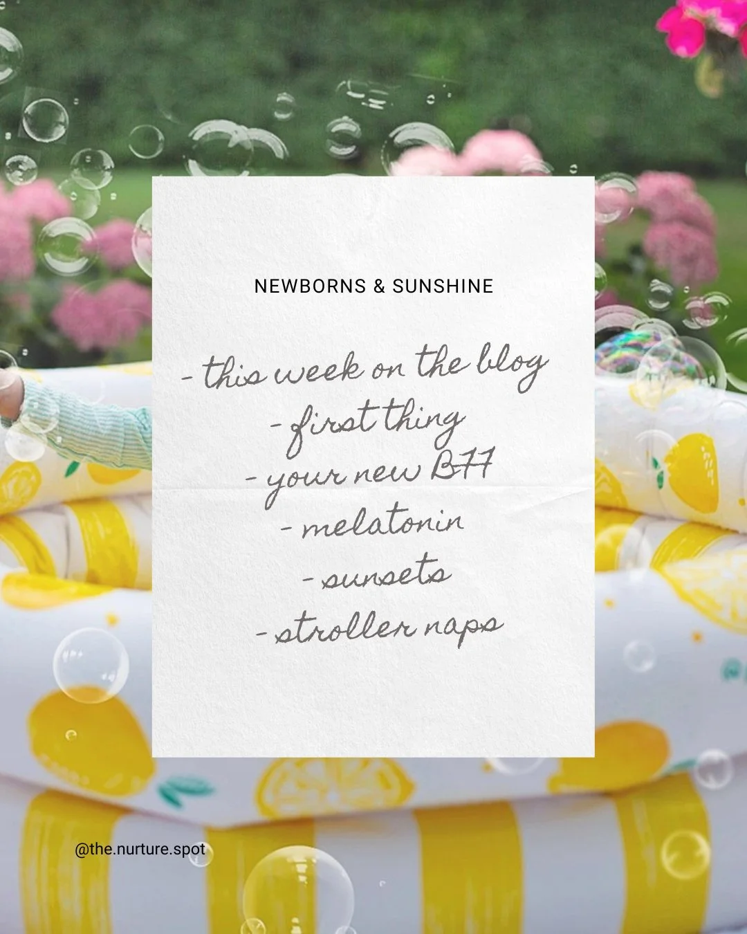 Daily reminder: Go outside, drink water, and enjoy the lengthening days. 

Blog 🔗 bio.

Hey there! I&rsquo;m Heather, a twice certified Pediatric Sleep Specialist, mom, and owner/founder of The Nurture Spot. Curious about your little one&rsquo;s sle