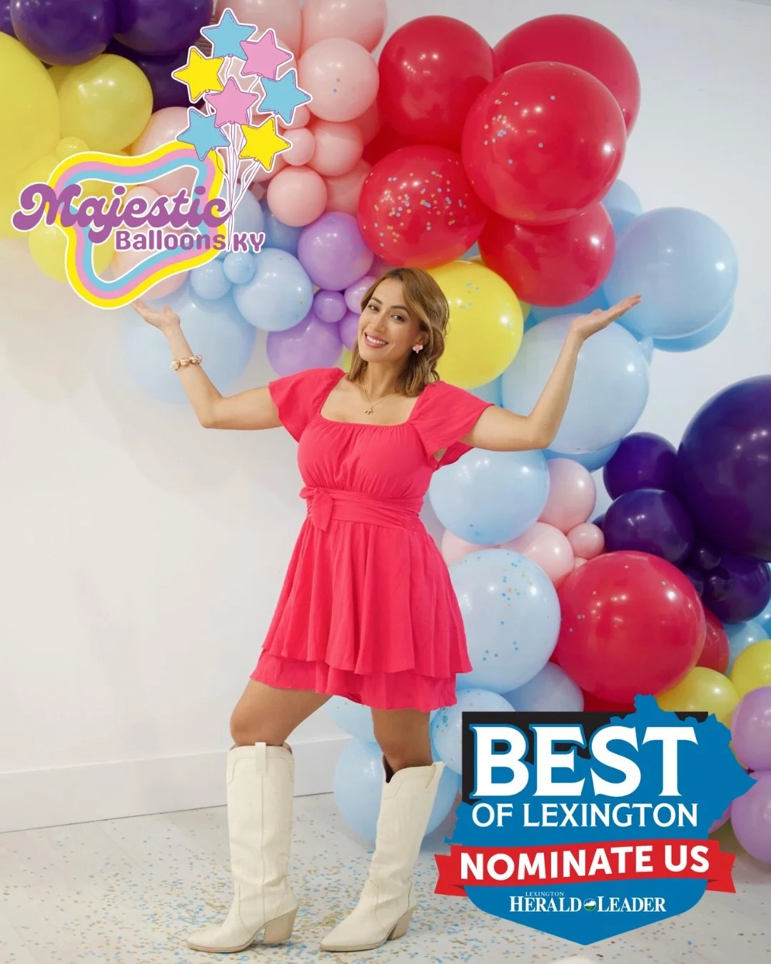 We are beyond honored to be nominated again for Best of Lexington 2026 in our Category

Event Decor &amp; Party Rentals

Last year, we proudly placed 2nd THANKS TO YOU, and this year&hellip; we&rsquo;re dreaming bigger 🙏

Majestic Balloons is more t