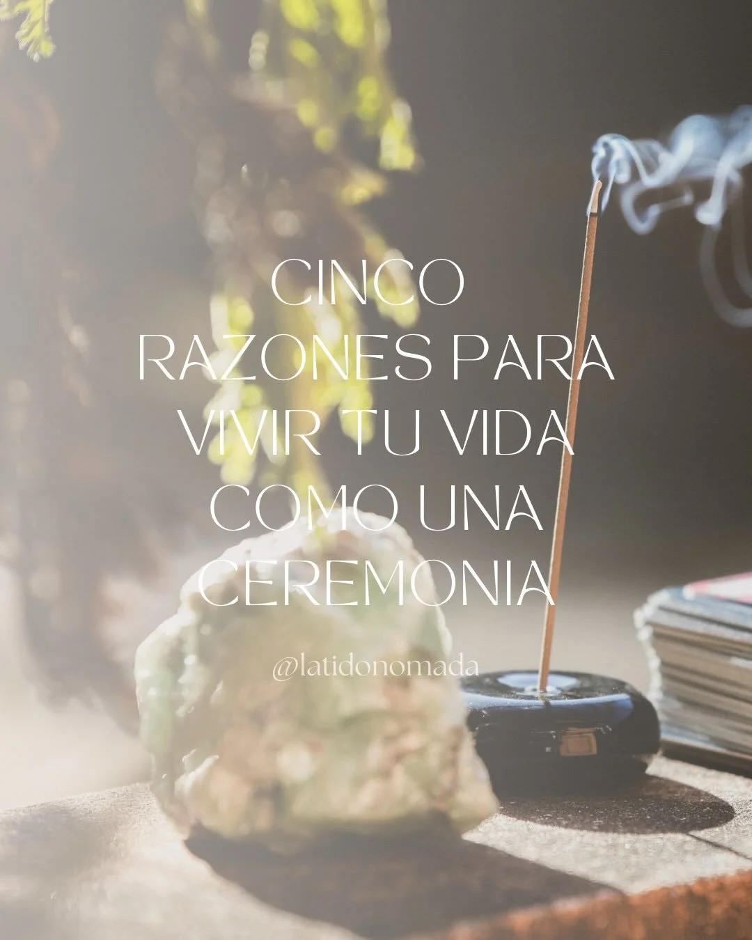 Vivir tu vida como una ceremonia no es hacer m&aacute;s, es estar m&aacute;s.

La vida no cambia: cambia la manera en la que la habitas&hellip; y eso lo transforma todo. 🪶🌱 

#DespertarConsciente
#amorpropio
#crecimientoespiritual 
#espiritualidad 