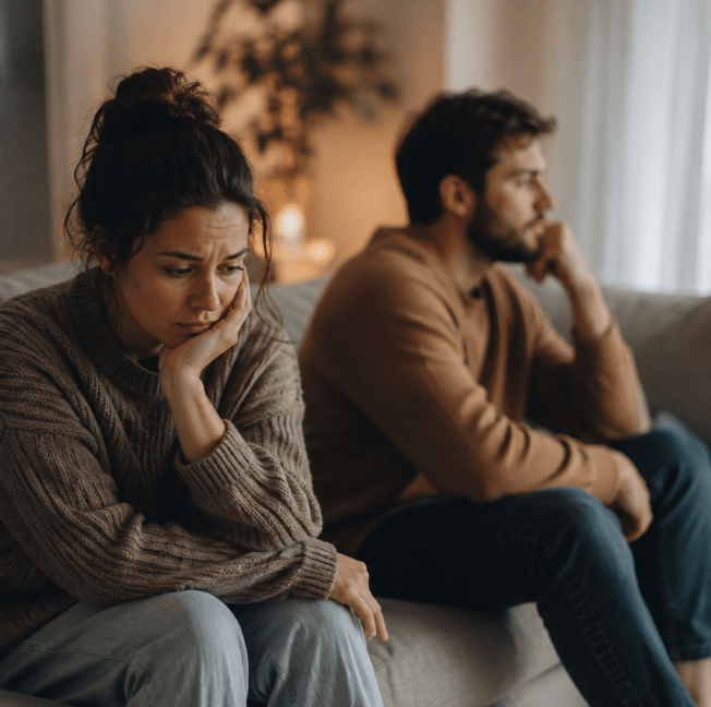 couple having relationship challenges because of inner child trauma