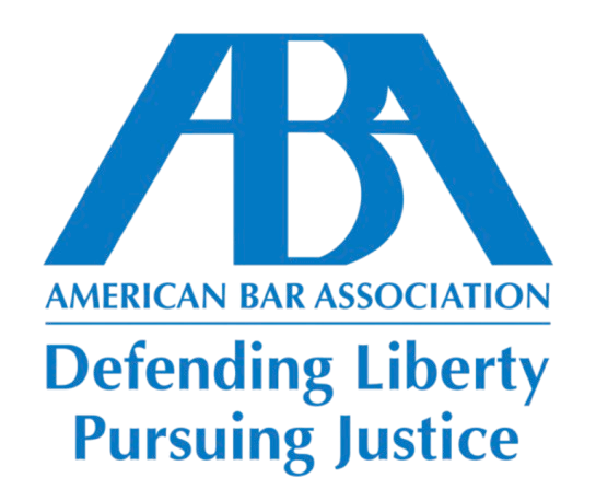 Logo of the American Bar Association with the text "Defending Liberty Pursuing Justice"