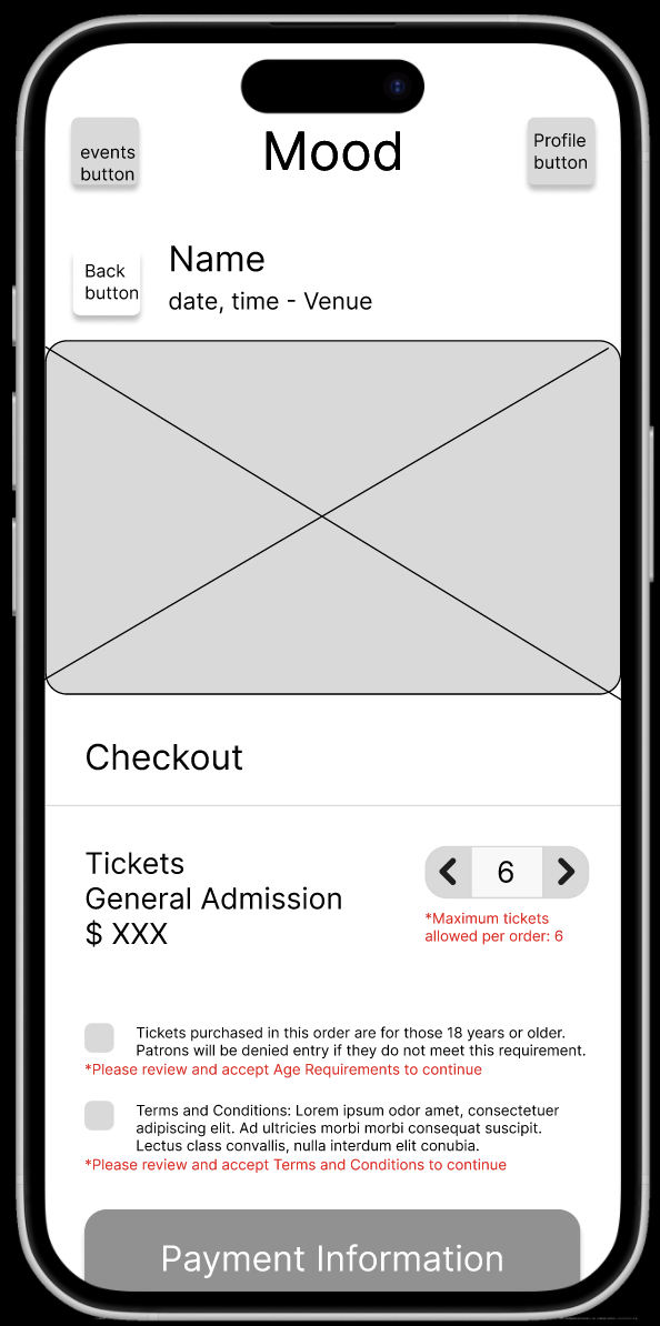 Purchase Tickets - Missing Information