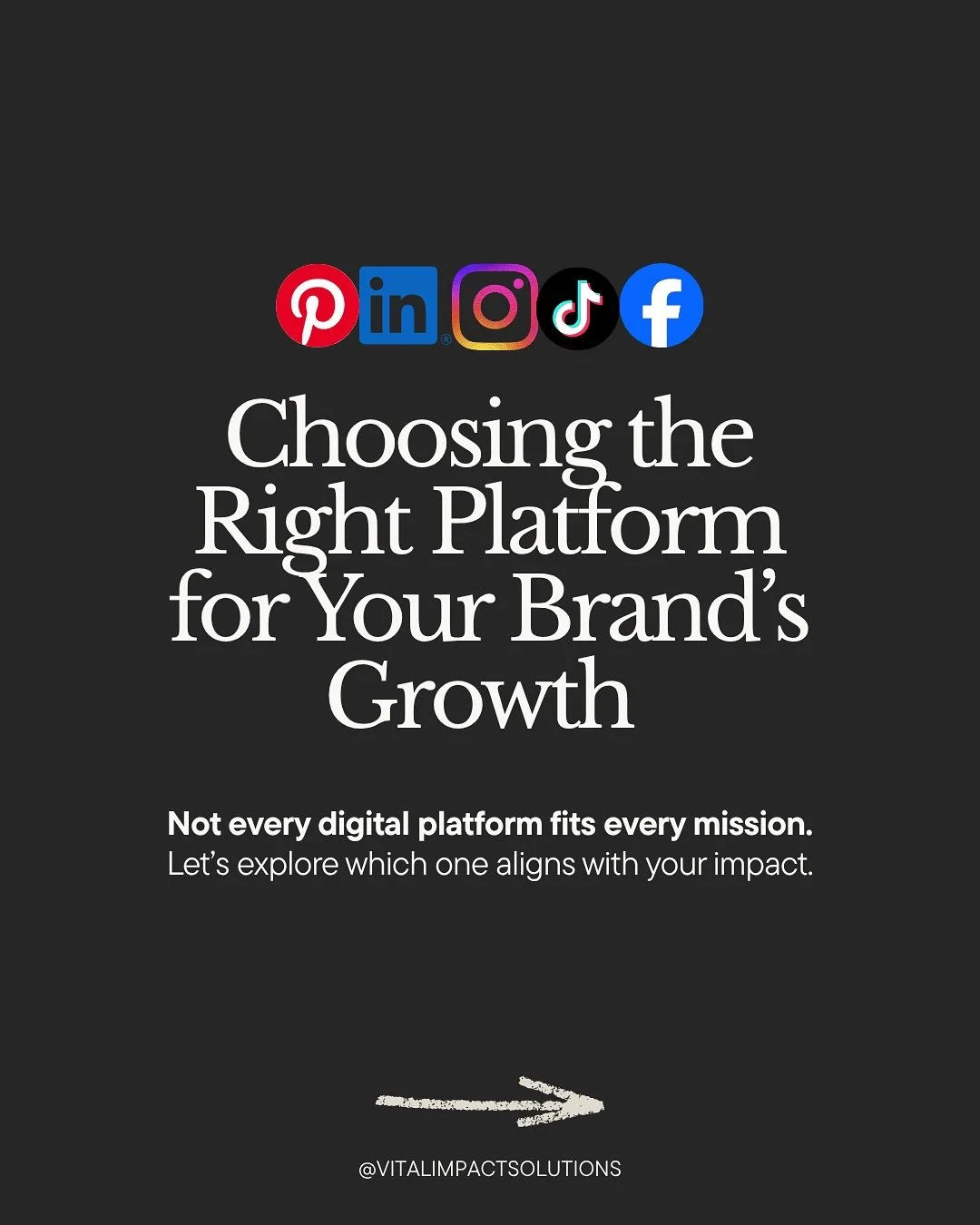 Your message matters, but choosing the right platform determines how far it travels. 

Which platform are you investing in next?

👇 Comment below!

#DigitalStrategy #SocialMediaMarketing #PurposeDrivenBrands #MarketingTips #BusinessGrowth #VitalImpa