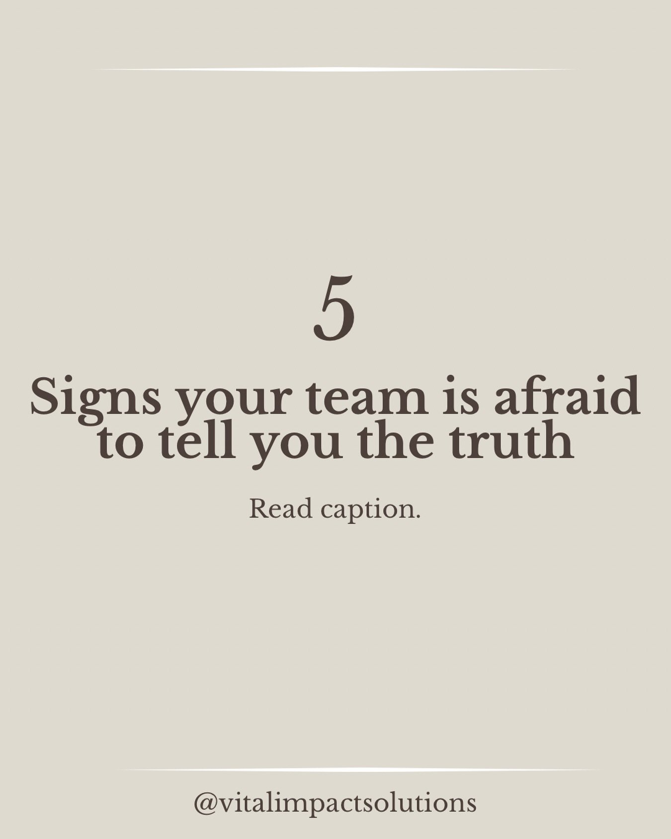 Not because you&rsquo;re a bad leader. But because pressure, pace, and power change how honesty travels.

Here&rsquo;s what I see most often:

1️⃣ Meetings feel polite vs productive
2️⃣ You hear issues after they&rsquo;ve become fires
3️⃣ Feedback co