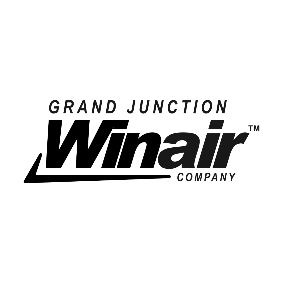 Logo of Winair Company with the text 'Grand Junction Winair Company' in black and white.