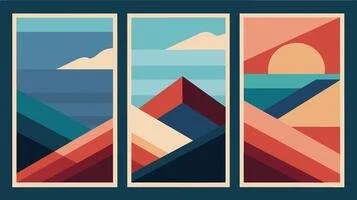 Miniature Triptych Painting