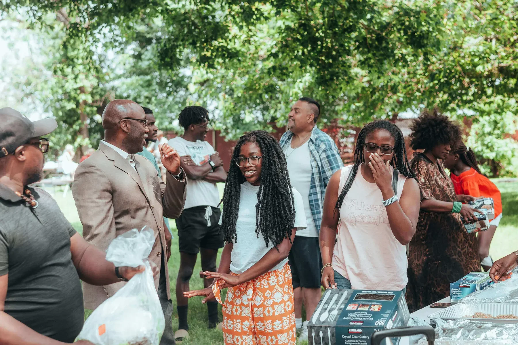 Southwest LA neighborhood community rejoicing in newly developed neighborhood.