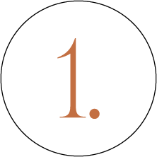 Number one in brown text with a black background.