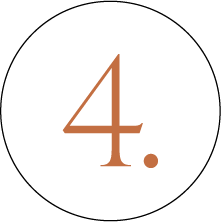#4 in a black circle outline showcasing sequence.