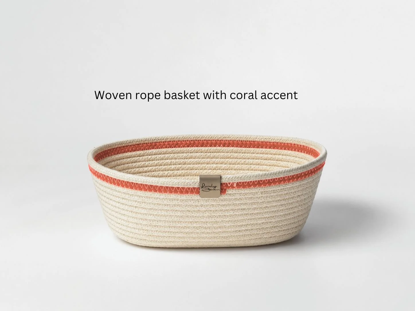 Oval bowl Coral accent and text L431.jpg