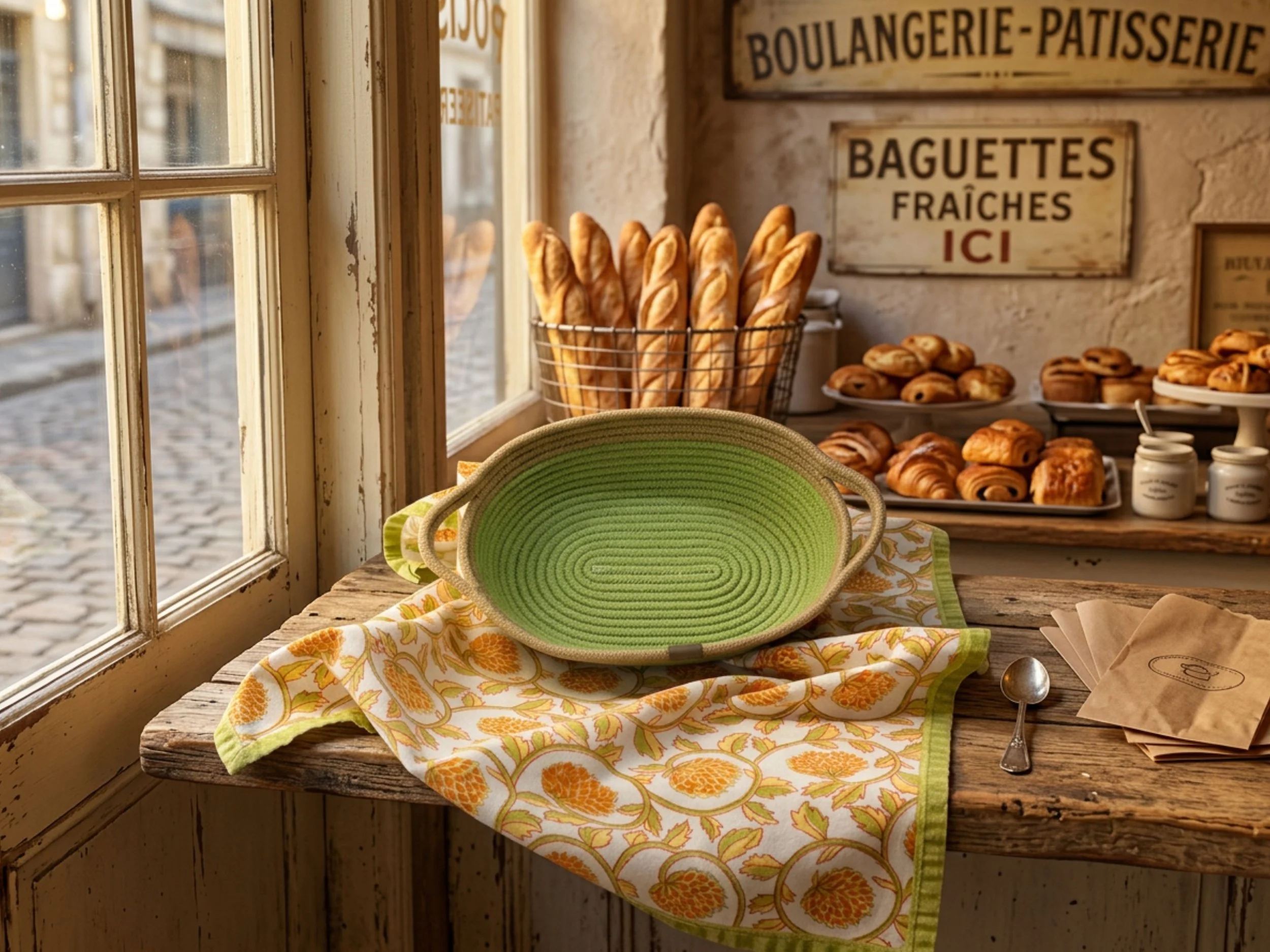 Green oval bowl in FrenchBakery L461.jpg