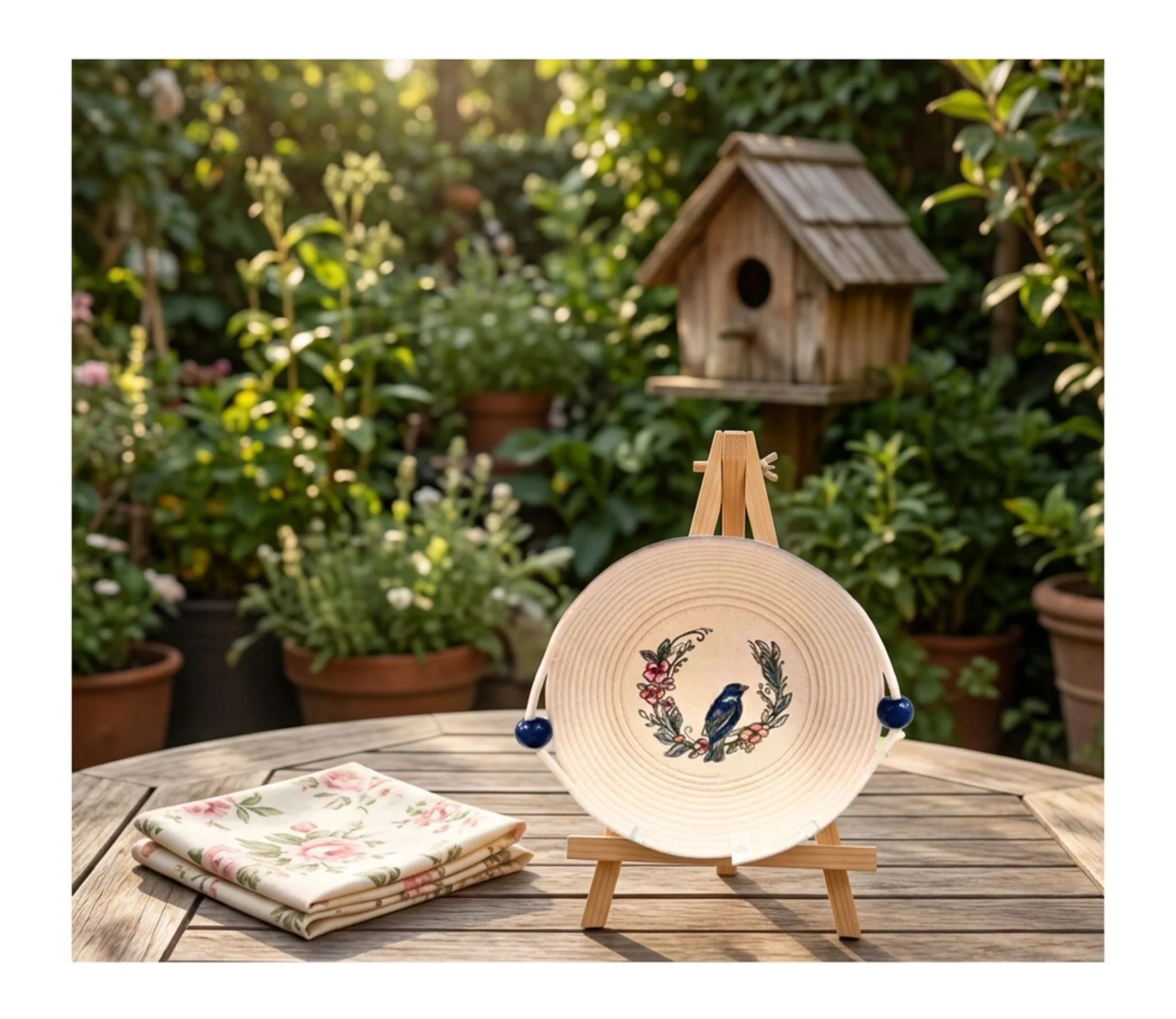 Lg NavyBlueSailboat bowl on PatioTable.jpg