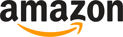 Amazon logo with black text and orange arrow