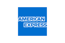 American Express logo with white text on a blue background